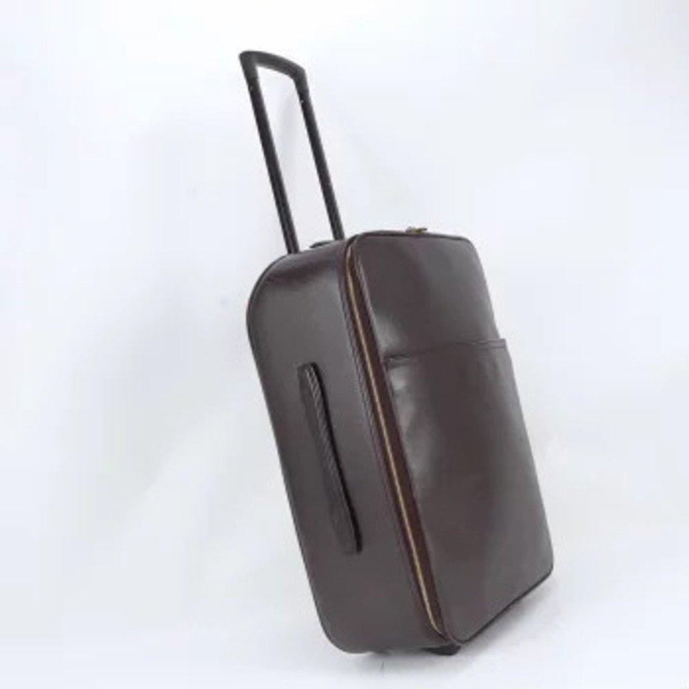 Louis Vuitton Taiga Pegase Leather Carry On Suitcase Gray Brown